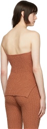 Helmut Lang SSENSE Exclusive Brown Camisole