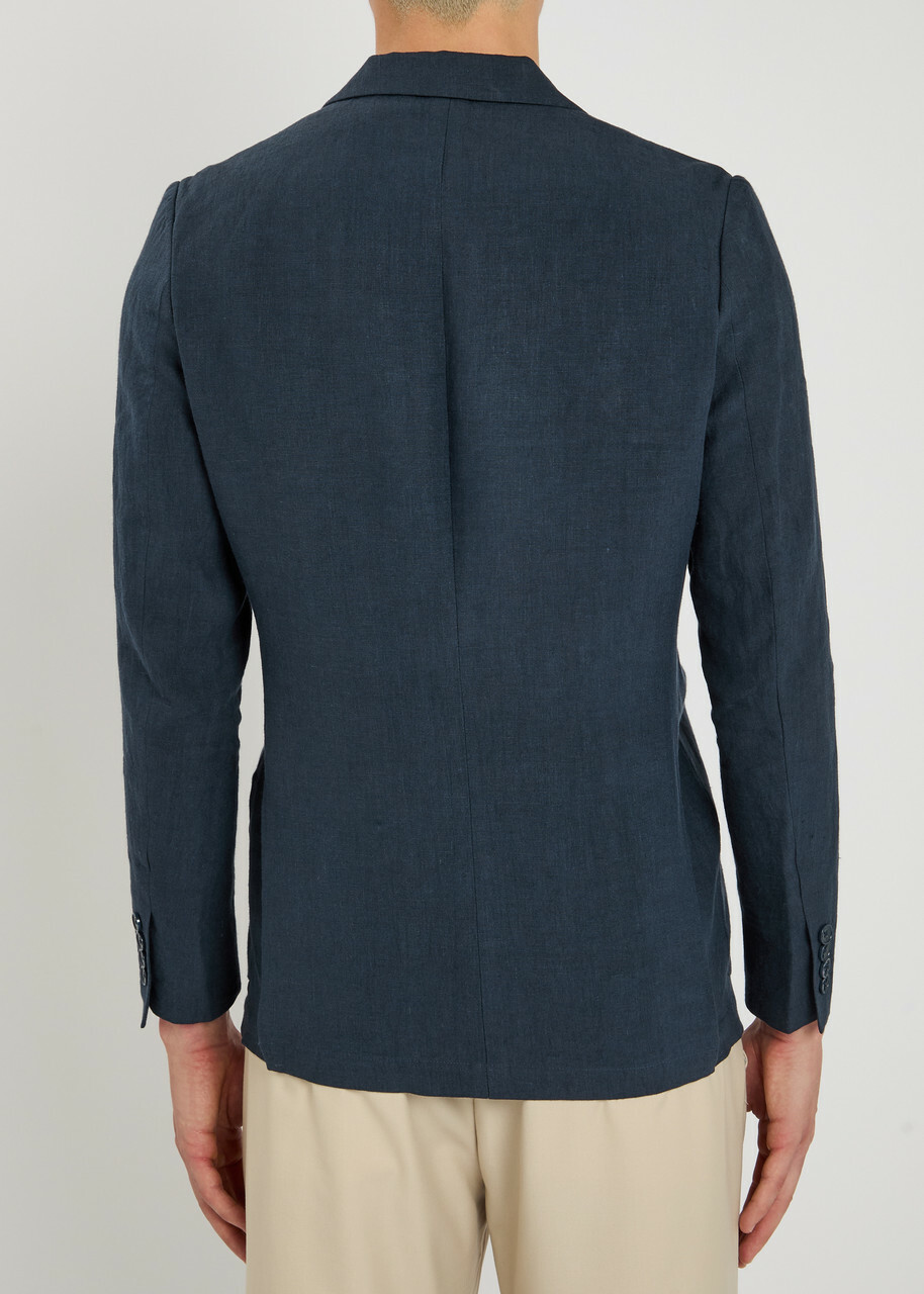 Percival Tailored Linen Blazer Navy