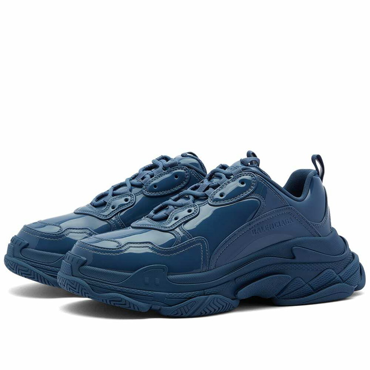 Photo: Balenciaga Men's Triple S Rubber Sneakers in Blue