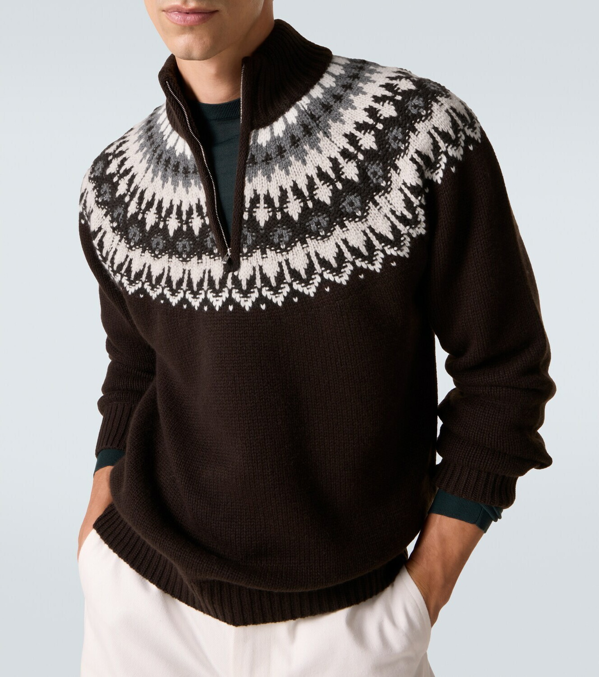 Arch4 Mr Saint Gervais Fair Isle cashmere sweater