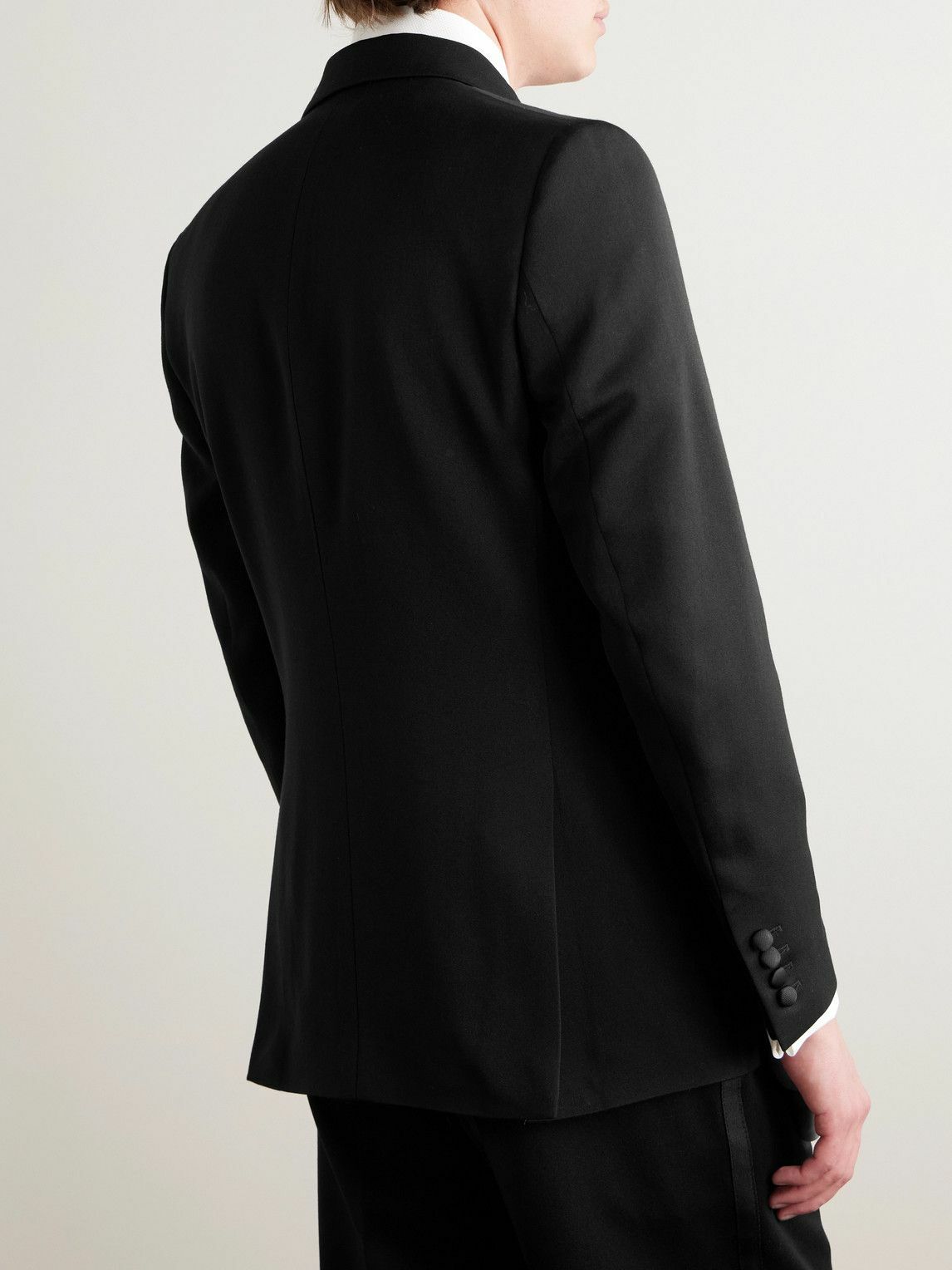 Favourbrook - Tommy Slim-Fit Grosgrain-Trimmed Wool Tuxedo Jacket - Black