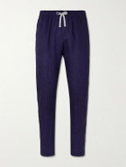 FEDELI - Bonifacio Straight-Leg Linen Drawstring Trousers - Blue