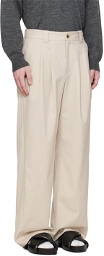 Commission Beige Pleated Trousers