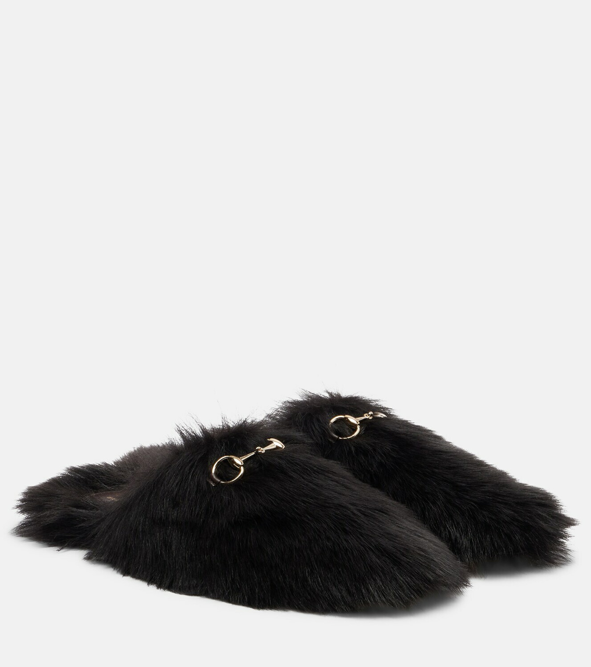 Gucci Horsebit shearling slippers