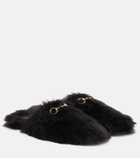 Gucci Horsebit shearling slippers