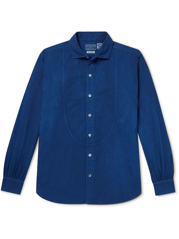 Photo: Blue Blue Japan - Indigo-Dyed Cotton-Twill Shirt - Blue