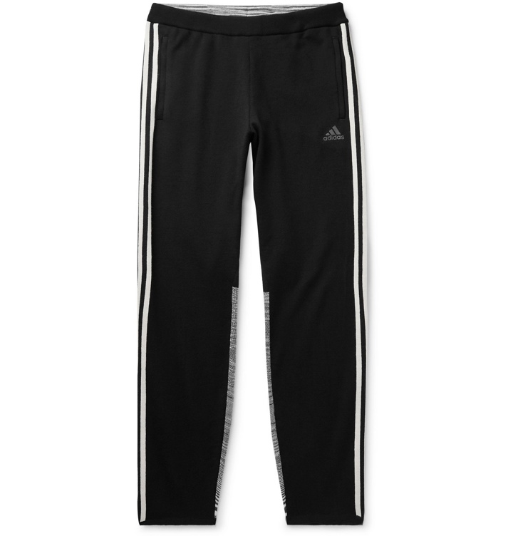 Photo: adidas Consortium - Missoni Tech-Jersey and Space-Dyed Stretch-Knit Sweatpants - Black