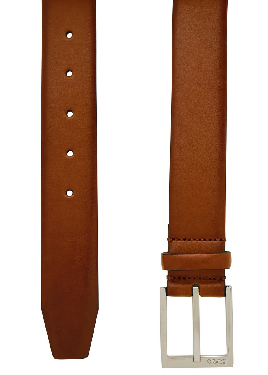 Boss Elloy Leather Belt Brown