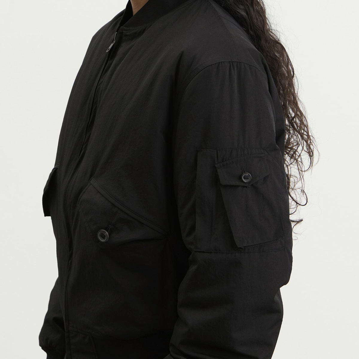 Y-3 Men's Nylon Bomber Jacket in Black