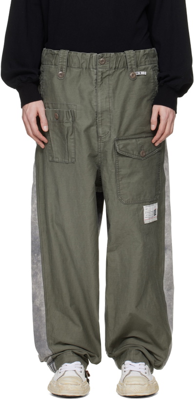 Photo: Maison MIHARA YASUHIRO Khaki Sweat Pants Combined Cargo Pants