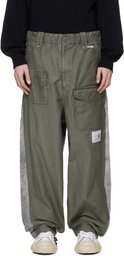 Maison MIHARA YASUHIRO Khaki Sweat Pants Combined Cargo Pants
