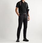 Alexander McQueen - Harness-Detailed Cotton-Piqué Polo Shirt - Black