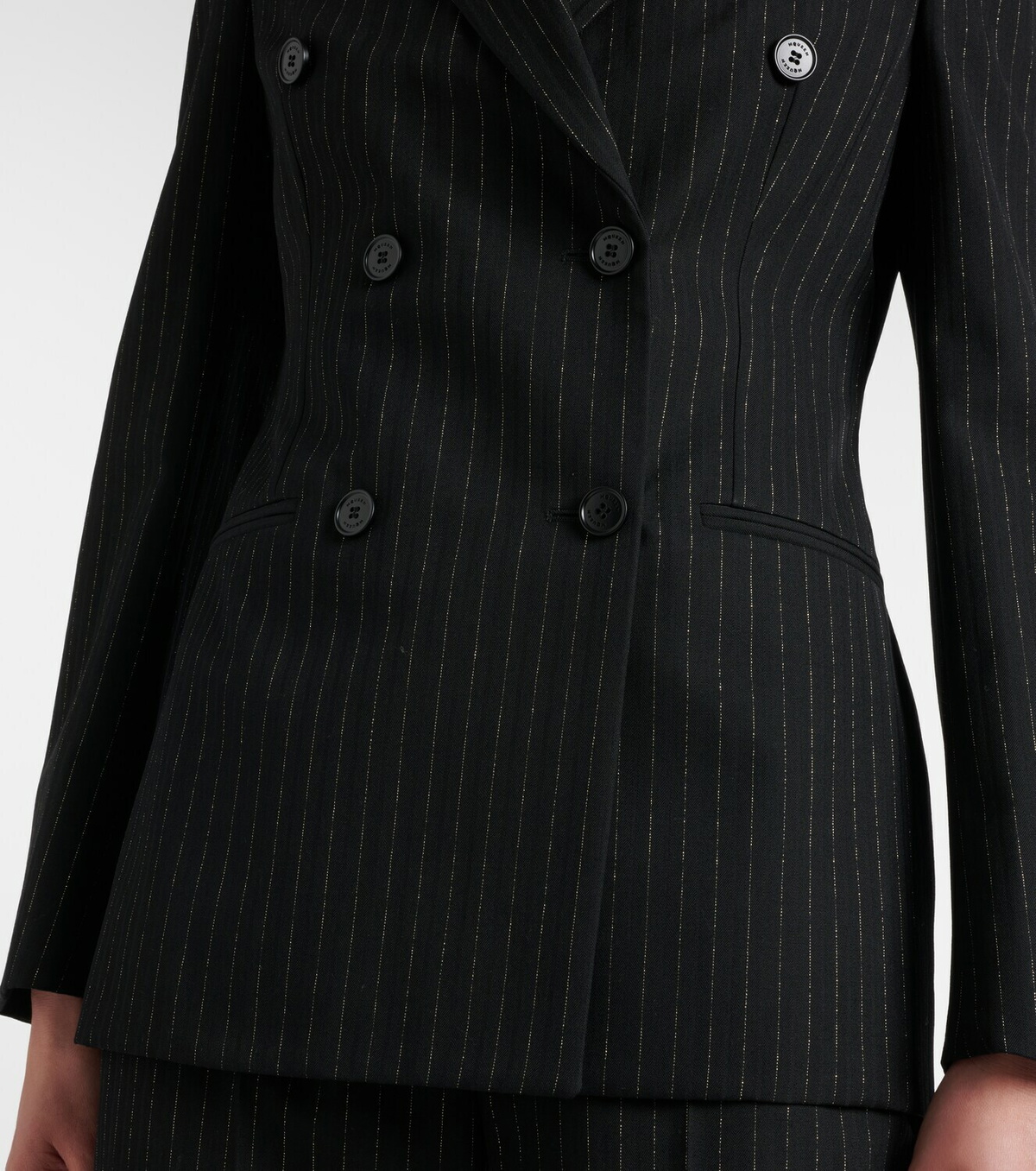 McQueen Pinstripe double-breasted wool blazer
