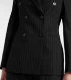 McQueen Pinstripe double-breasted wool blazer