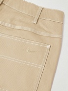 Nike - Straight-Leg Cotton-Blend Twill Trousers - Neutrals