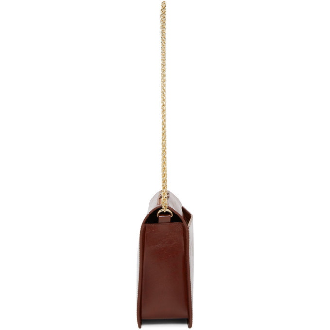 Ella leather handbag APC Burgundy in Leather - 37507549