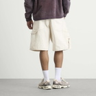 Story mfg. Men's Hand Embroidered Lush Carpenter Shorts in Ecru