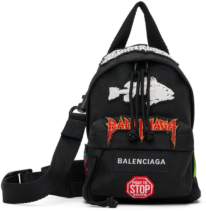 Photo: Balenciaga Black Mini Explorer Backpack