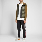 Moncler Grenoble Men's Down Knitted Jacket in Military Green