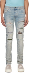 AMIRI Blue Bandana Jeans