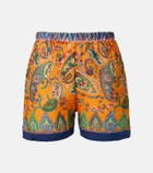 Etro Paisley high-rise shorts