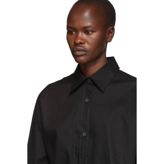 Ann Demeulemeester Black Oversized Cotton Shirt Ann Demeulemeester