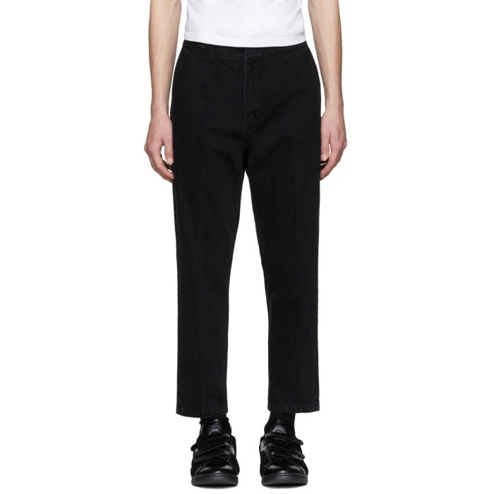 Photo: Alexander Wang Black Creased Cropped Jeans