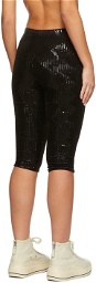 We11done Black Sequin Shorts