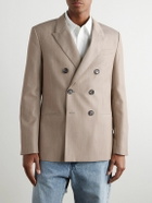 AMI PARIS - Double-Breasted Wool Blazer - Neutrals