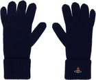 Vivienne Westwood Navy Sporty Gloves
