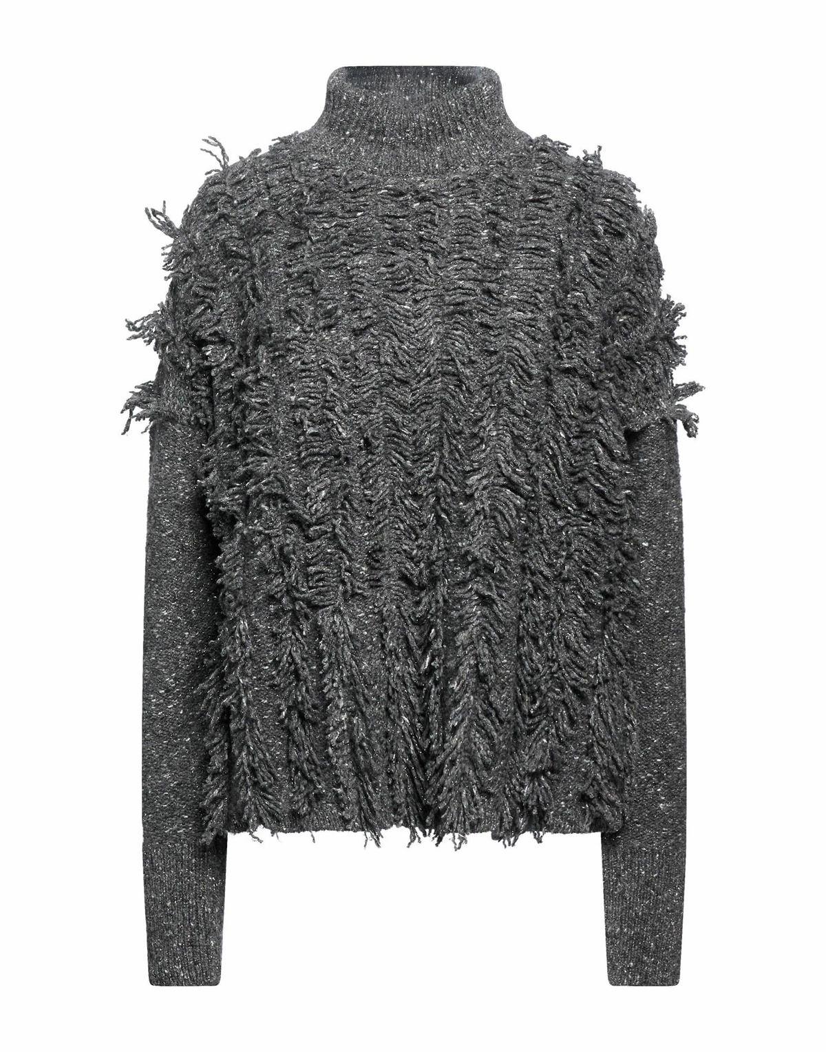 Manila Grace Womens Turtleneck Charcoal