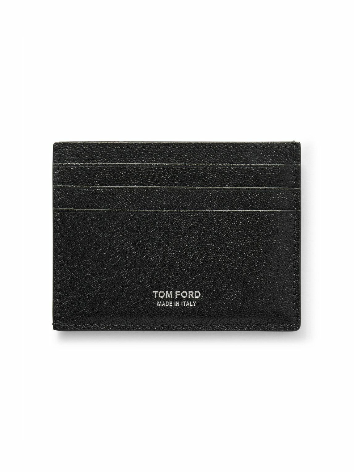 TOM FORD Green Printed Croc Folding Card Holder TOM FORD