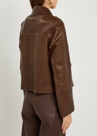 Arma Fem Leather Jacket Dark Brown
