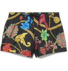 Versace - Short-Length Printed Swim Shorts - Black