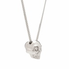 Alexander McQueen Men's Skull Necklace in Palladium 