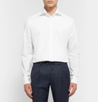 Ermenegildo Zegna - White Trofeo Cutaway-Collar Cotton-Poplin Shirt - Men - White