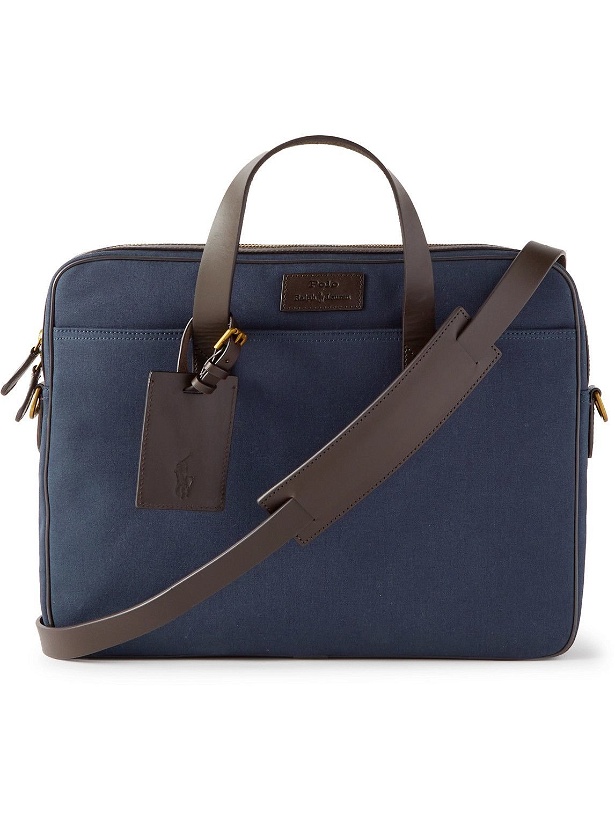 Photo: Polo Ralph Lauren - Leather-Trimmed Canvas Briefcase
