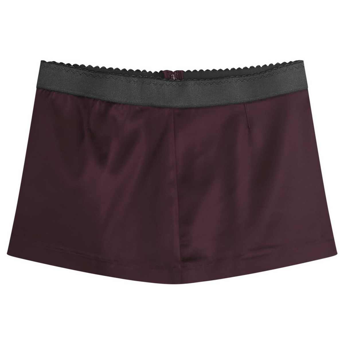 SKIMS Women's Stretch Satin Mini Skirt in Currant