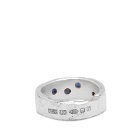 The Ouze Men's Mixed Sapphire Cluster Band Ring in Silver/Sapphire