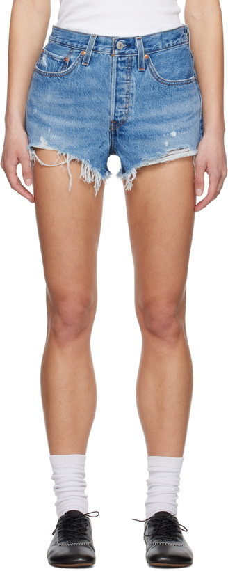 Photo: Levi's Blue 501 Original Denim Shorts