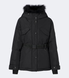 Yves Salomon Belted shearling-trimmed ski jacket
