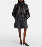 Lemaire High-rise silk pongee Bermuda shorts