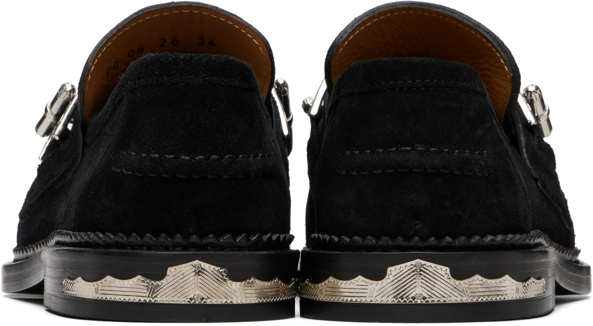 Toga Pulla Black Suede Loafers