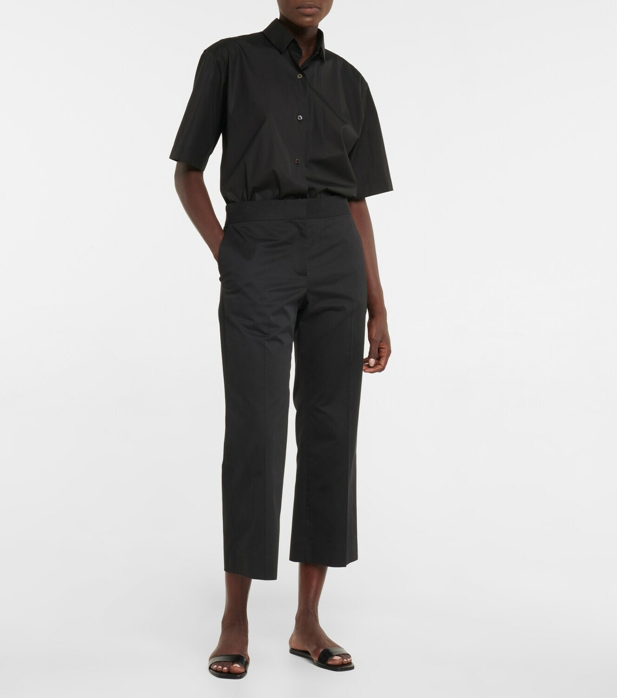 The Row Bapri cotton blend cropped pants The Row