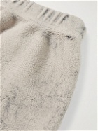 Les Tien - Tapered Acid-Wash Cotton-Fleece Sweatpants - Gray