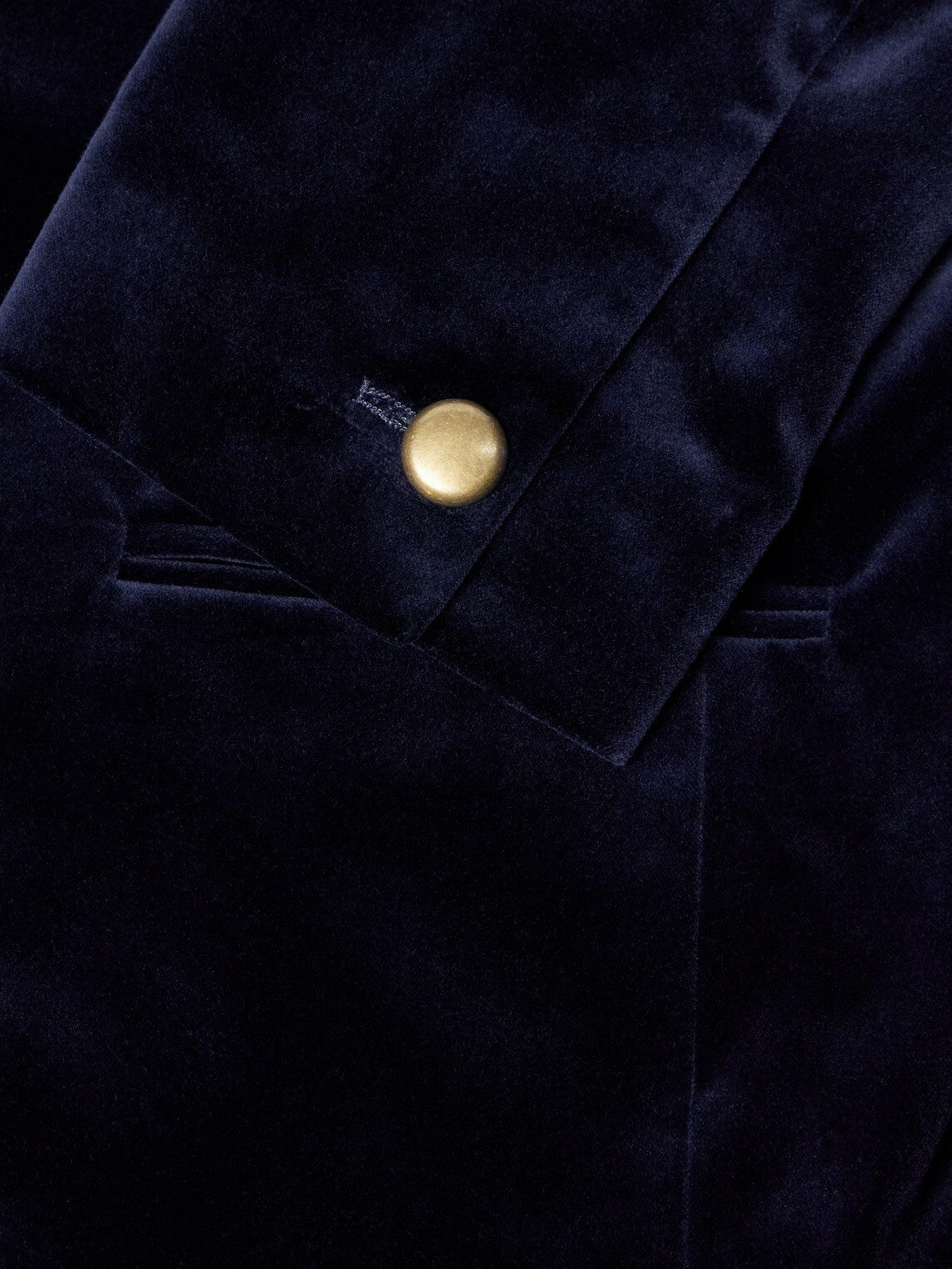 Favourbrook - Nehru Cotton-Velvet Blazer - Blue