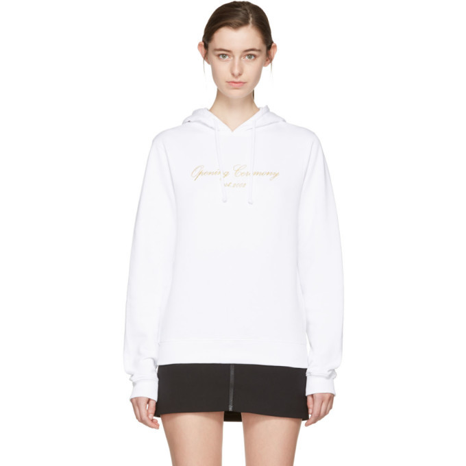 Photo: Opening Ceremony White Original Script Hoodie