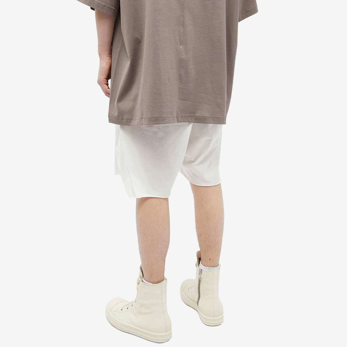 Rick Owens x Champion Beveled Pods Short in Milk Rick Owens