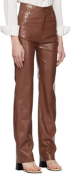 Nanushka Brown Jacoba Vegan Leather Pants
