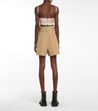 Alexander McQueen Belted cotton shorts